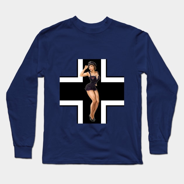 German Pin Up 2 Long Sleeve T-Shirt by Ivo_Marques